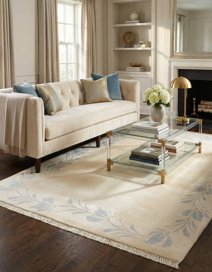 Detail image of 6' 11 x 9' 8  Hand Knotted Darya Wool Rug