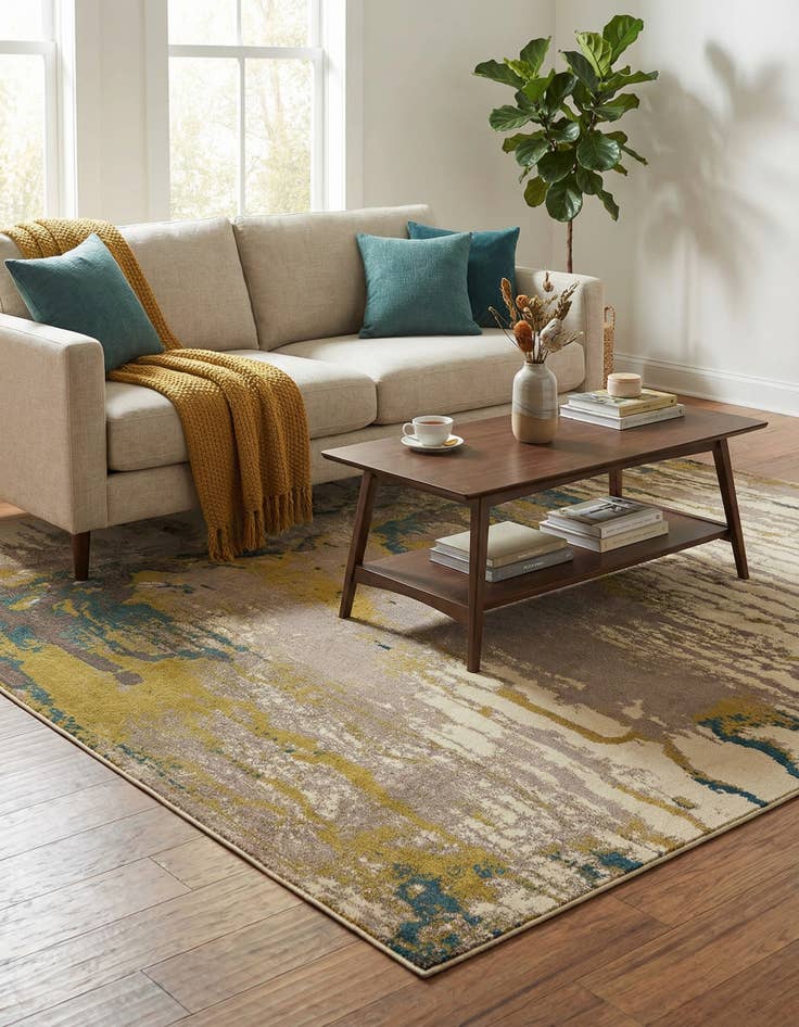 Detail image of  7' x 10'  Washable Hyacinth Rug