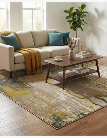 Beige Washable Hyacinth Rug