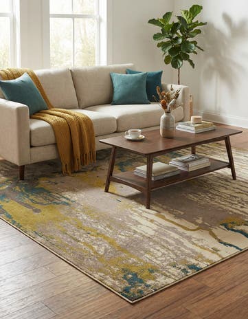 Beige Washable Casablanca Rug