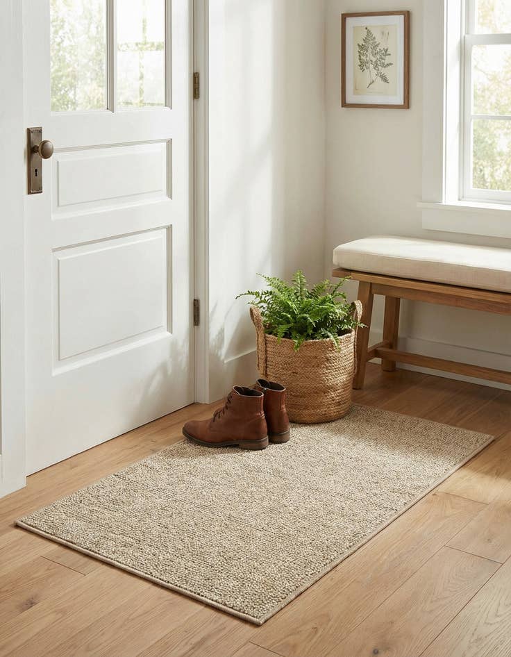 Detail image of 60cm x 95cm  Washable Solid Indoor / Outdoor Alfombra