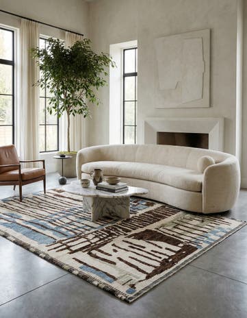 8' 4 x 10' Hand Knotted Beni Marok Rug