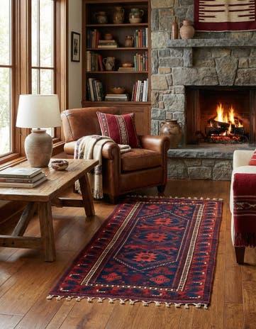 3' 6 x 6' 3 Hand Knotted Afghan Akhche Oriental Wool Rug