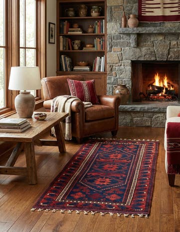3' 6 x 6' 3 Hand Knotted Afghan Akhche Oriental Wool Rug