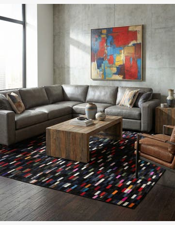 5' 2 x 8' Cowhide - Patchwork Rug
