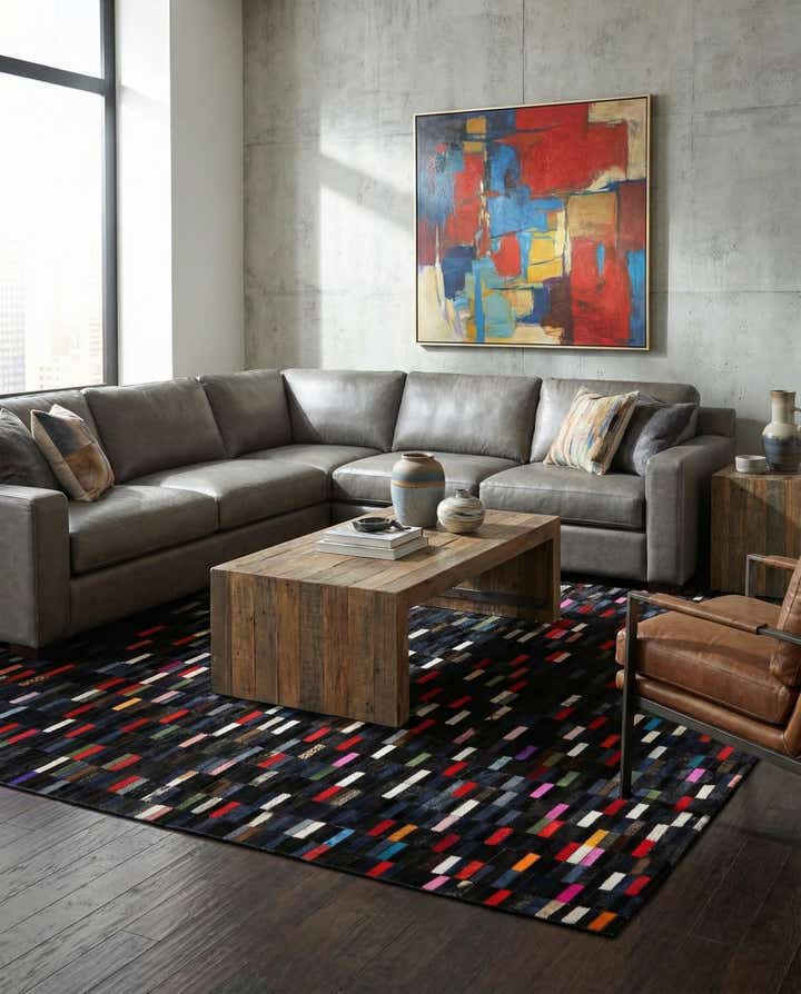 5' 2 x 8' Cowhide - Patchwork Rug