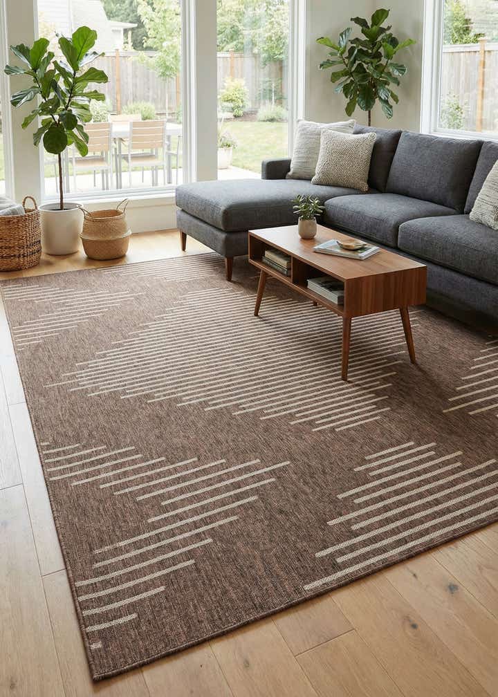 10' x 13' Easy-Clean Modern Indoor / Outdoor Rug