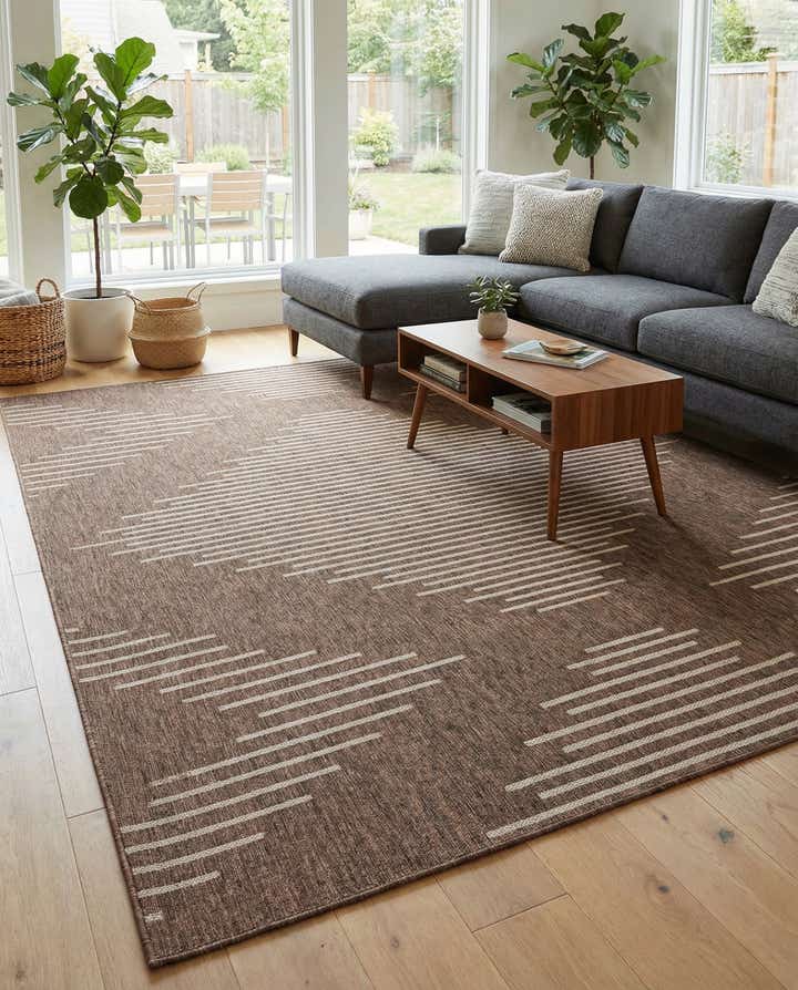 10' x 13' Easy-Clean Modern Indoor / Outdoor Rug