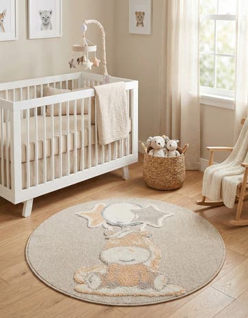 3' x 3' Whimsy Kids Round Rug