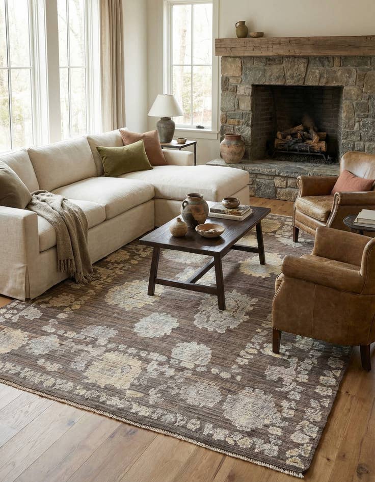 Detail image of 8' 8 x 12' 1  Hand Knotted Oushak Wool Rug