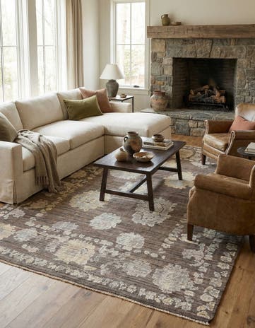 8' 8 x 12' 1 Hand Knotted Oushak Wool Rug