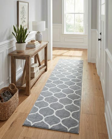  2' x 9' Lattice Frieze Runner Rug