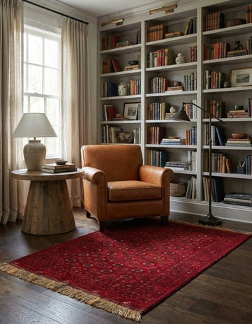 4' x 6' Hand Knotted Afghan Akhche Wool Rug