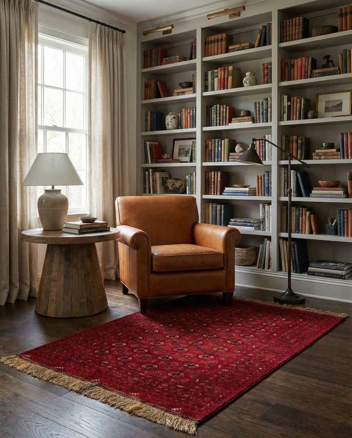 4' x 6' Hand Knotted Afghan Akhche Wool Rug