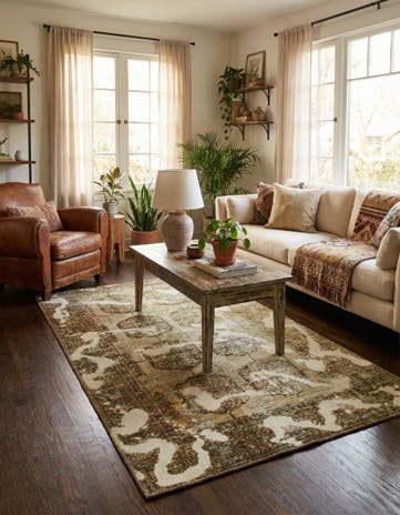 3' 6 x 6' Hand Knotted Ultra Vintage Persian Wool Rug