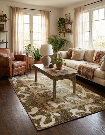 3' 6 x 6' Hand Knotted Ultra Vintage Persian Wool Rug