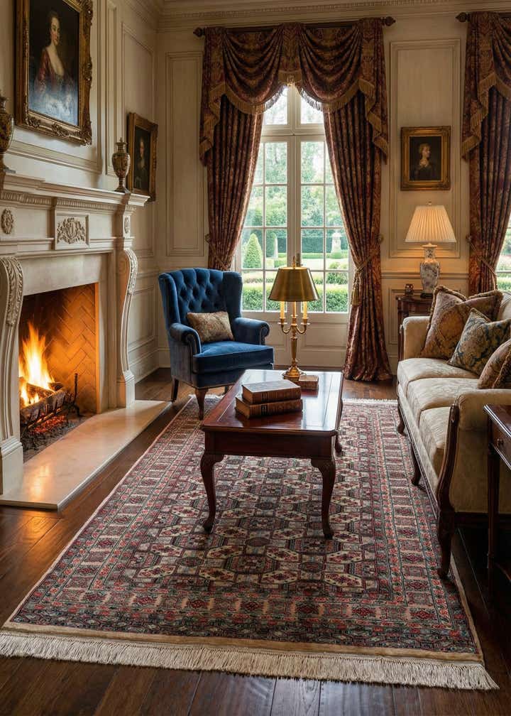 4' 3 x 6' Hand Knotted Bokhara Wool Rug