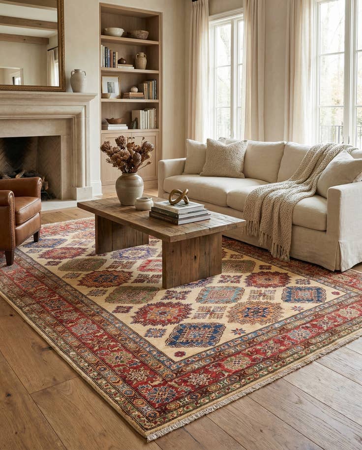 Detail image of 6' x 7' 11 Hand Knotted Kazak Oriental Rug