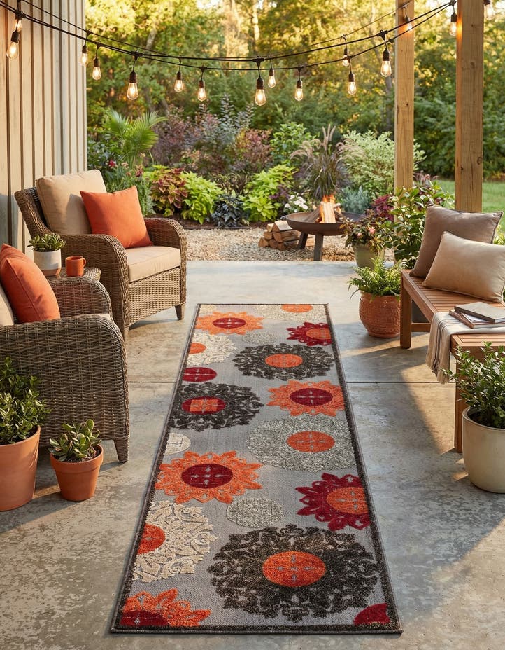 2' 7 x 10' Easy-Clean Modern Indoor / Outdoor...