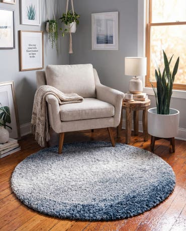  3' 3 x 3' 3 Athena Shag Round Rug