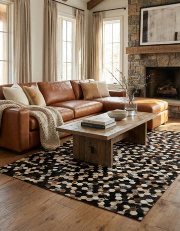 5' x 7' 11 Cowhide - Patchwork Rug