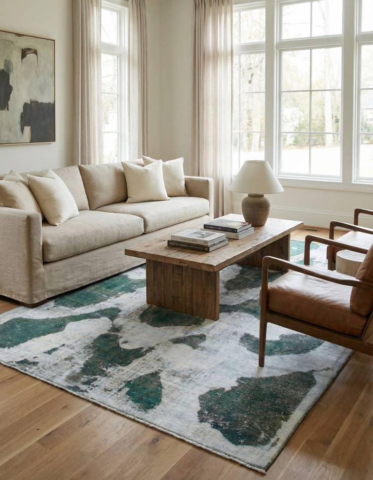 Detail image of 7' 2 x 10' 10  Hand Knotted Ultra Vintage Persian Wool Rug