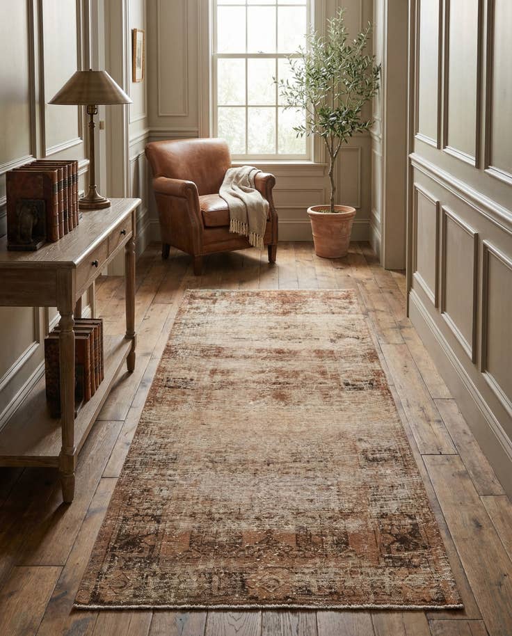 Detail image of 4' x 8' Hand Knotted Ultra Vintage Persian Wool Runner Rug