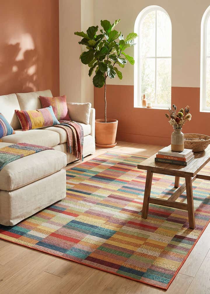 6' 1 x 9' Easy-Clean Baja Indoor / Outdoor Rug