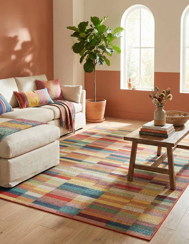 Detail image of 6' 1 x 9' Easy-Clean Baja Indoor / Outdoor Rug