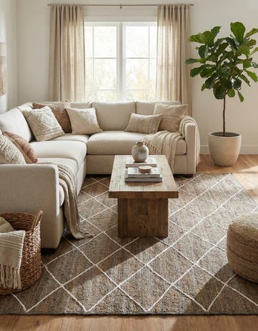 Gray Handmade Braided Jute Rug