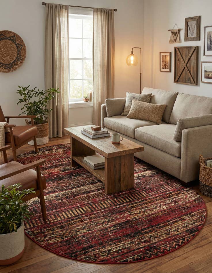 Detail image of  5' 3 x 8' Saturn Oval Rug