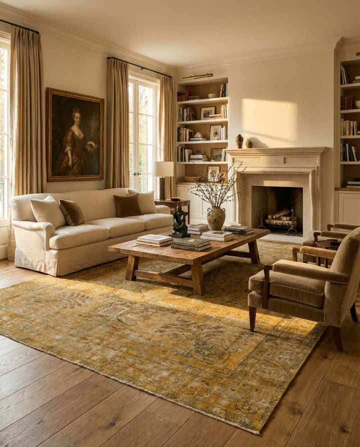 9' 2 x 12' 5 Hand Knotted Ultra Vintage Persian Wool Rug