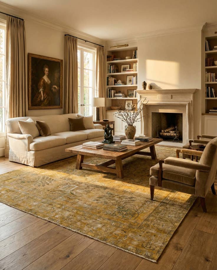 Detail image of 9' 2 x 12' 5 Hand Knotted Ultra Vintage Persian Wool Rug