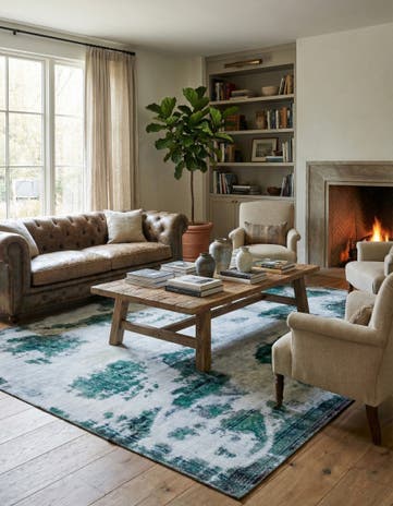 9' 2 x 10' 6 Hand Knotted Ultra Vintage Persian Wool Square Rug