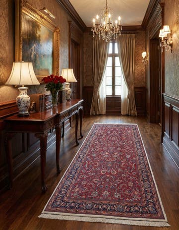 6' 6 x 11' 7 Mashad Wool Runner Rug
