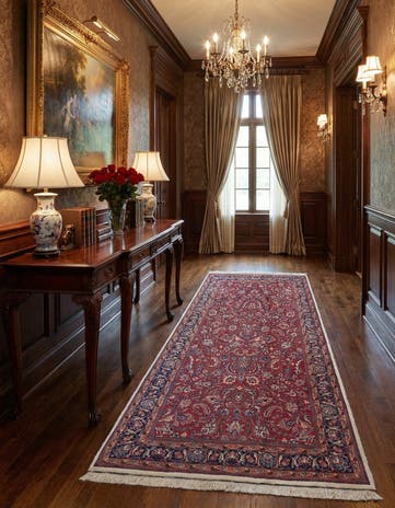6' 6 x 11' 7 Mashad Wool Runner Rug