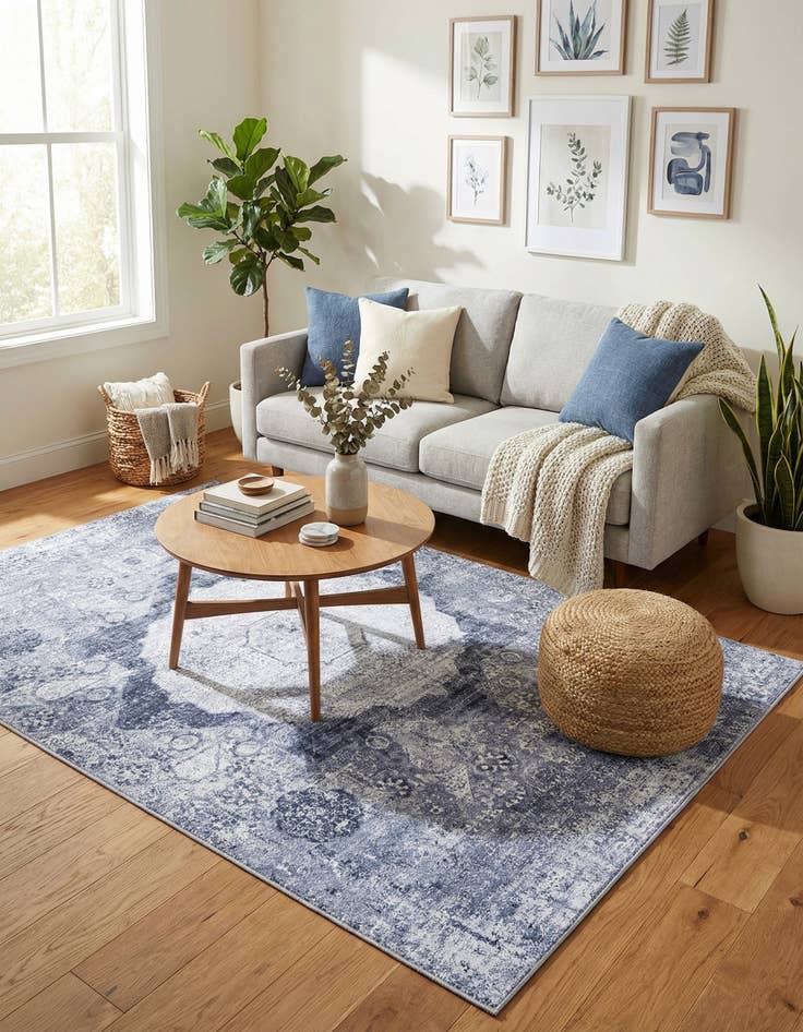 Detail image of 4' x 6'  Washable Yara Rug