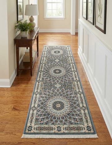 Blue Nain Design Runner Rug