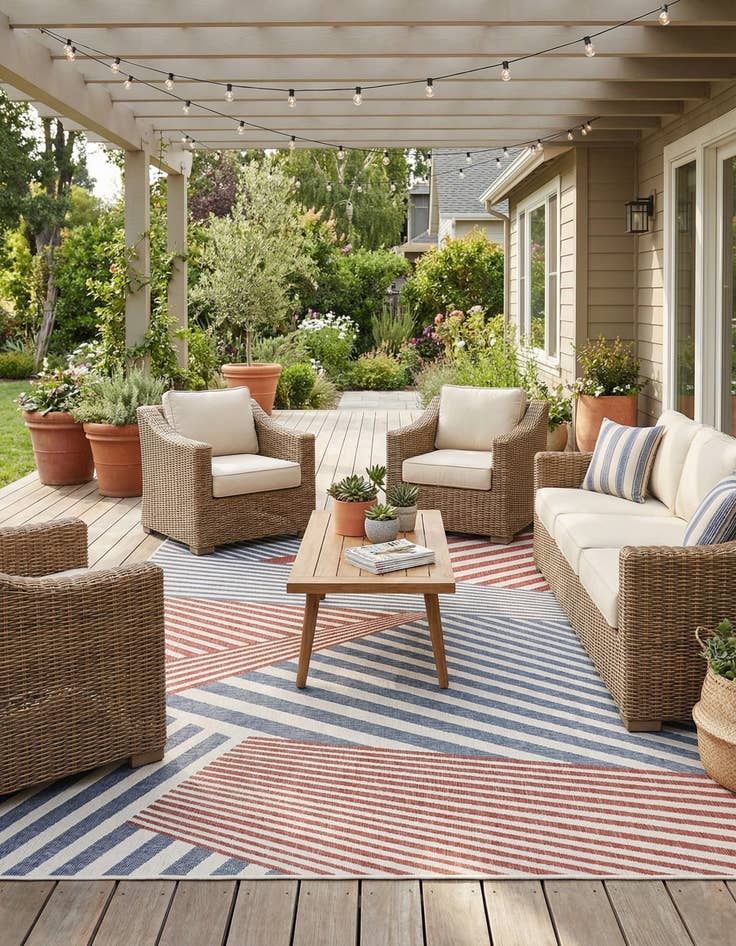 Detail image of 9' x 12'  Washable Jill Zarin Indoor / Outdoor Rug