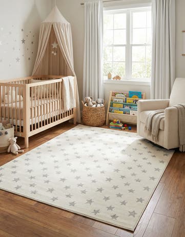 Daisy White Whimsy Kids Rug