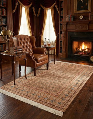 3' 3 x 4' 11 Ghom Silk Rug