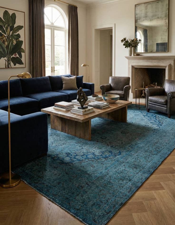 Detail image of 9' 5 x 12' 4  Hand Knotted Ultra Vintage Persian Wool Rug