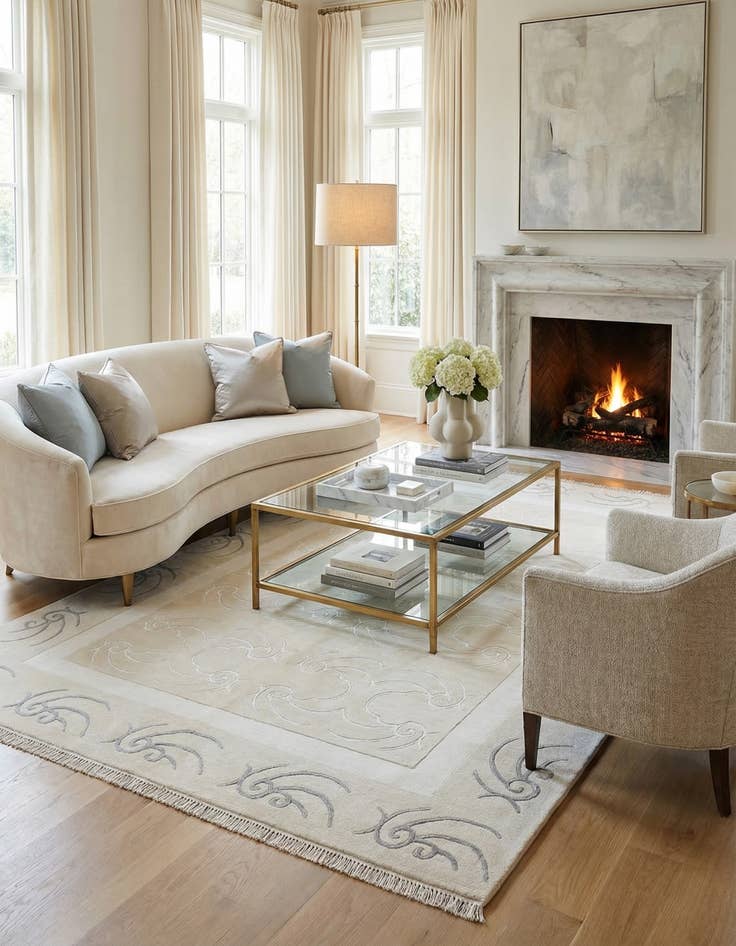 Detail image of 5' 7 x 7' 11  Hand Knotted Darya Wool Rug