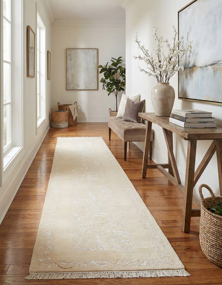 Detail image of 2' 7 x 13' 1  Hand Knotted Darya Wool Runner Rug