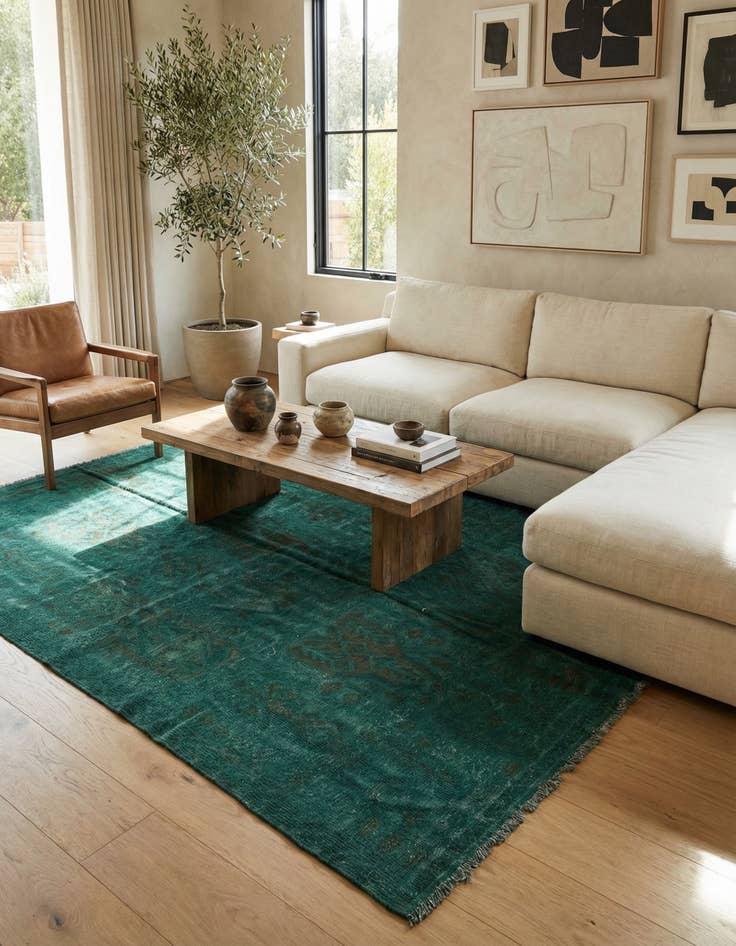 Detail image of 5' x 7'  Hand Woven Kilim Modern Wool Rug