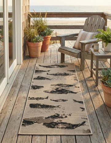 2' x 5' Easy-Clean Coastal Indoor / Outdoor Runner Rug