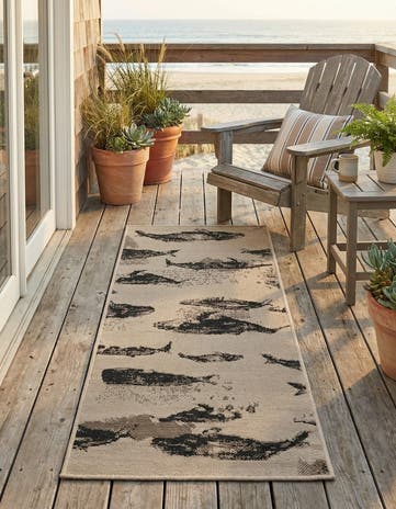 2' x 5' Easy-Clean Coastal Indoor / Outdoor Runner Rug