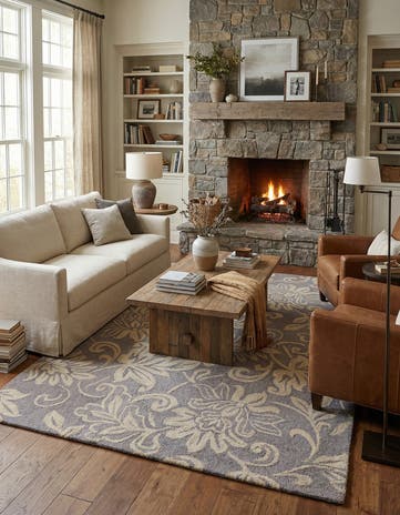 5' x 8' 1 Agra Wool Rug