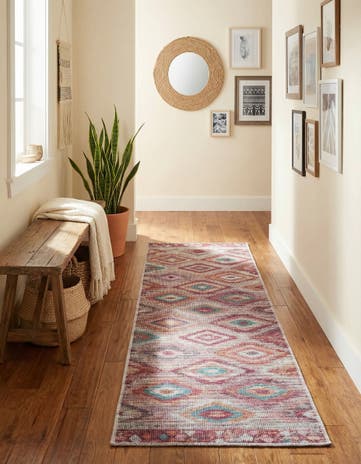Terracotta Washable Sisu Runner Rug