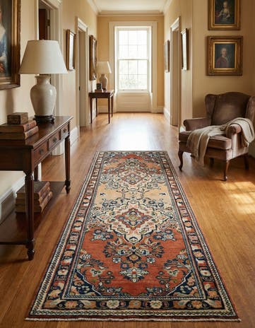 3' 7 x 13' Hamedan Runner Rug